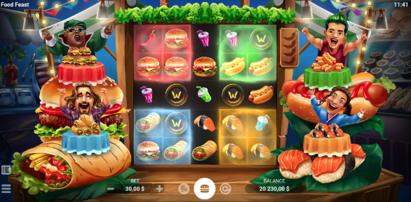 Food Feast, slot de cassino, prêmios, rodadas grátis, jogo de bônus, gráficos vibrantes, símbolos Wild, símbolos Scatter, jogabilidade, estratégia de slots